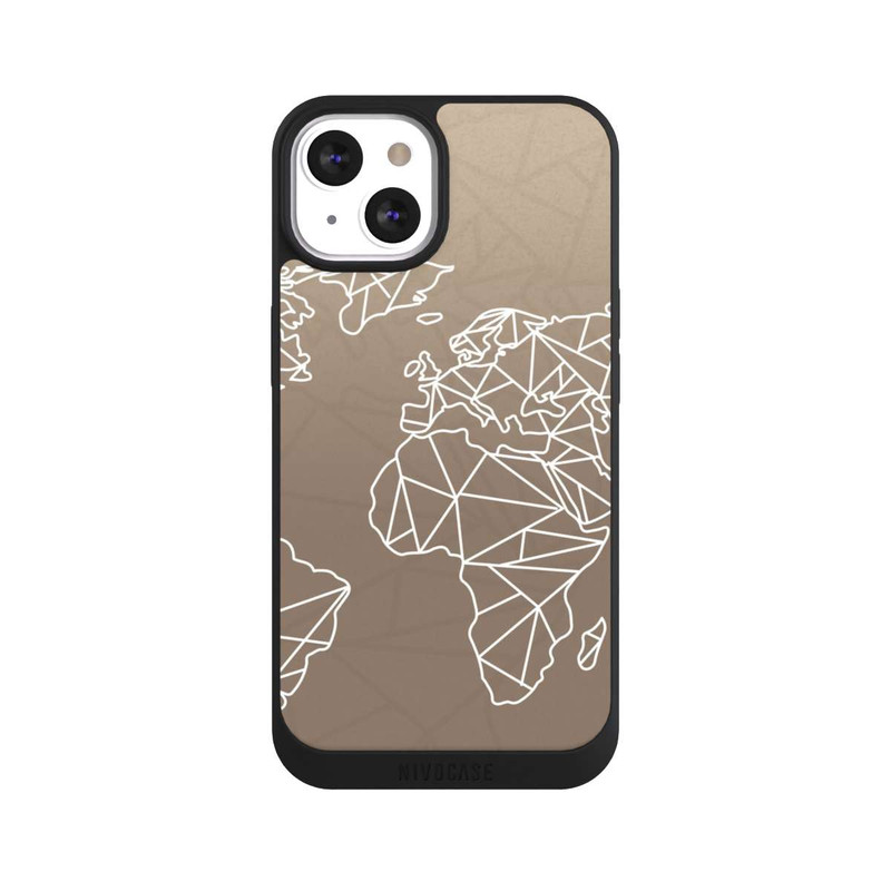 iPhone 13 NIVOpure Carte du Monde Polygone