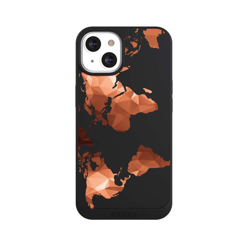 iPhone 13 NIVOpure Carte du Monde Triangle sans fond