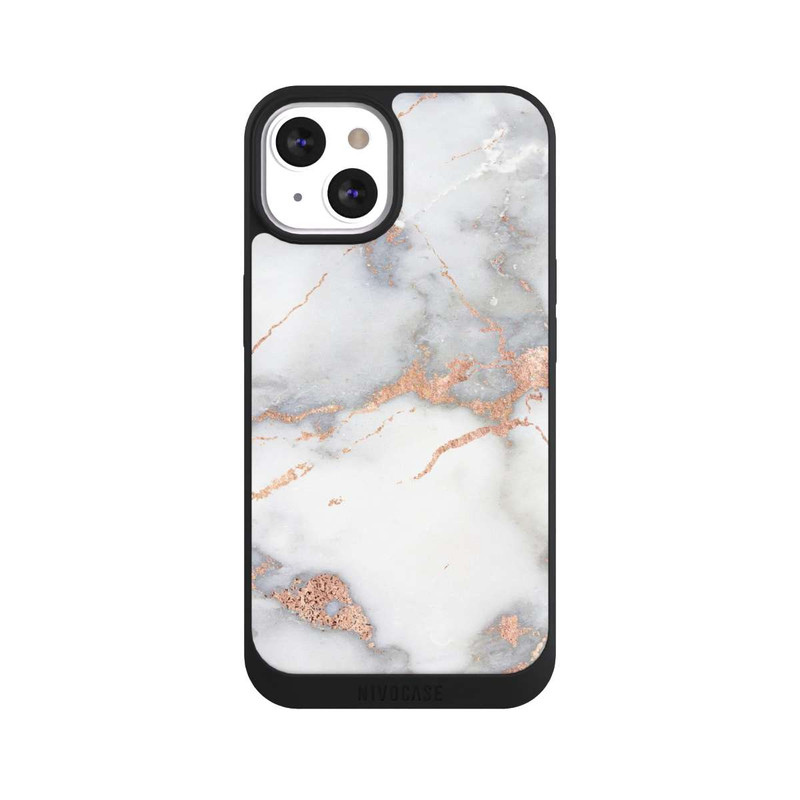 iPhone 13 NIVOpure Marbre Blanc et Doré