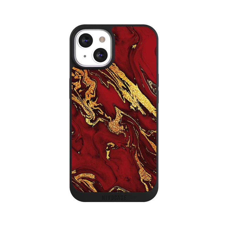 iPhone 13 NIVOpure Marbre Rouge Doré