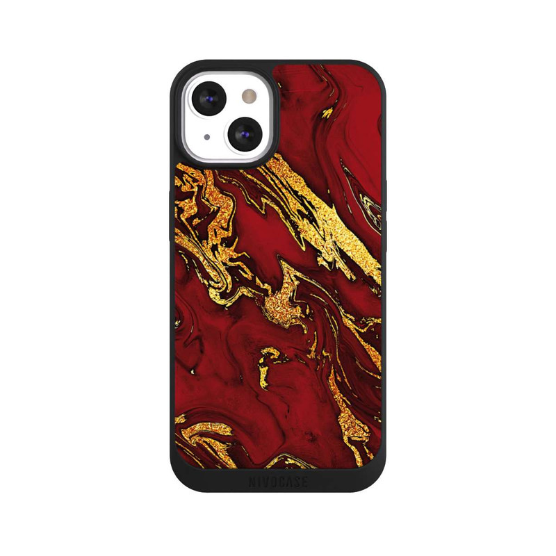 iPhone 13 NIVOpure Marbre Rouge Doré