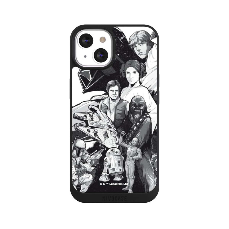 iPhone 13 NIVOpure Personnages StarWars - Noir et Blanc