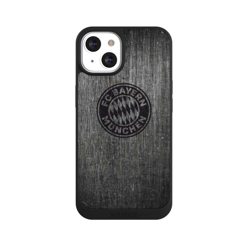 iPhone 13 NIVOpure Metalllook FCB Logo einfarbig