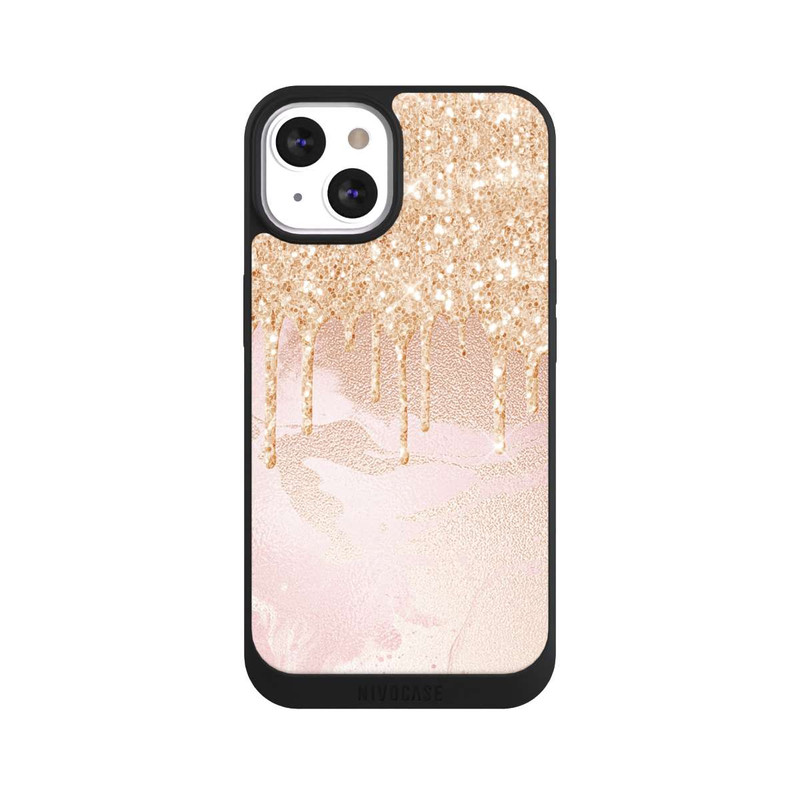 iPhone 13 NIVOpure Rosegold Glitter Droplet Look