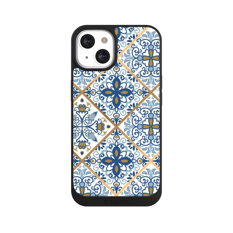 iPhone 13 NIVOpure Mosaic Blue-Gold Look