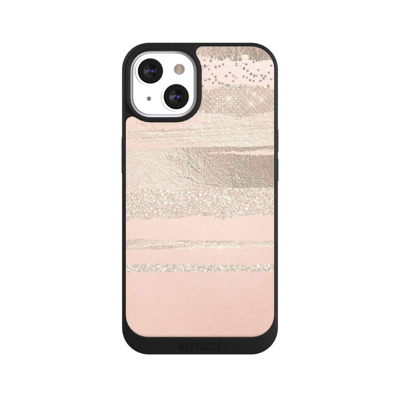 iPhone 13 NIVOpure Glitzerschichten (Rosé/Silver) Glitterlook