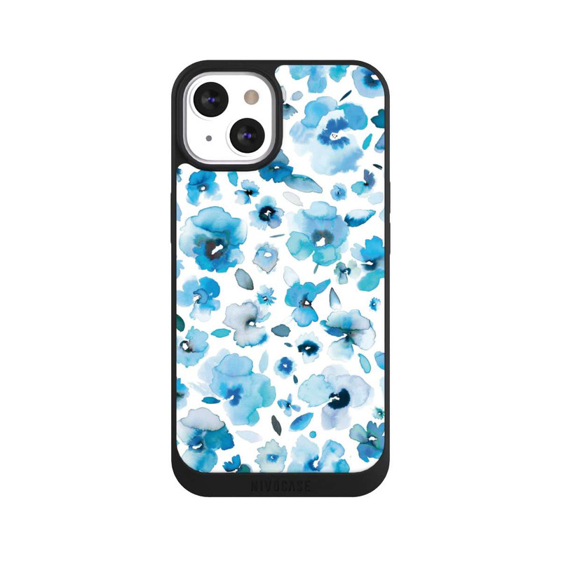 iPhone 13 NIVOpure Blaue tropische Blumen