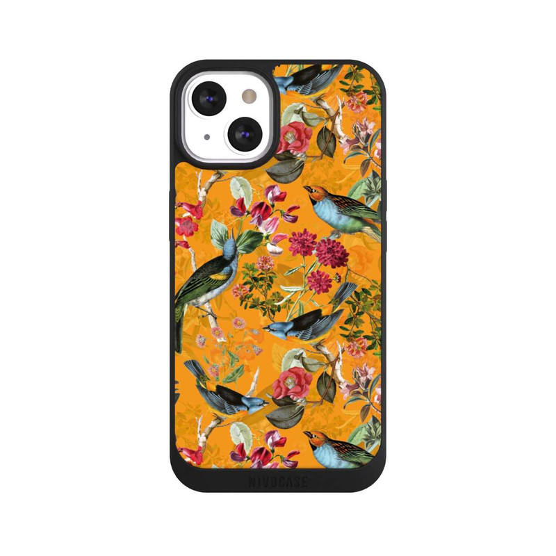 iPhone 13 NIVOpure Oiseaux Fleurs Fond d'écran
