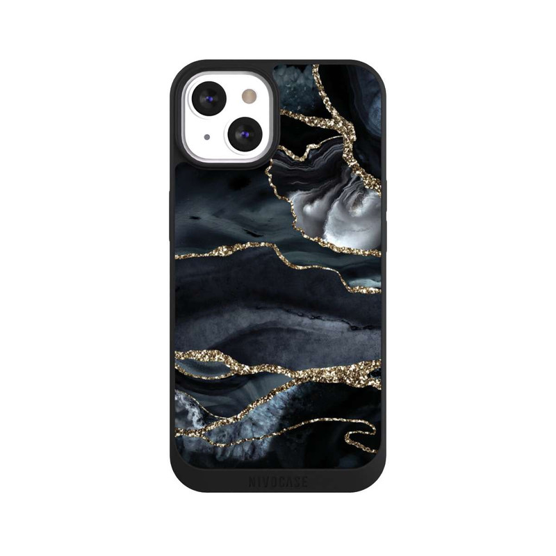 iPhone 13 NIVOpure Or marbré foncé Aspect pailleté