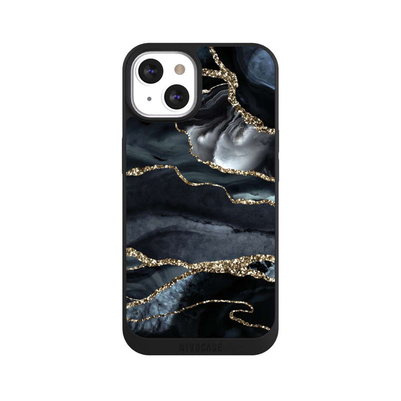 iPhone 13 NIVOpure Or marbré foncé Aspect pailleté