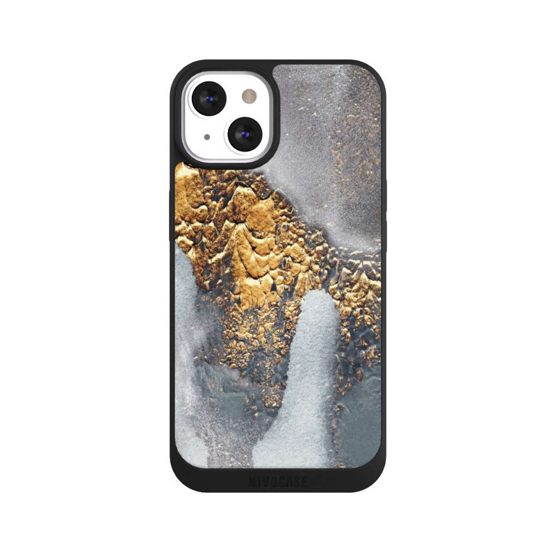 iPhone 13 NIVOpure Beton-Gold-Glitzerlook