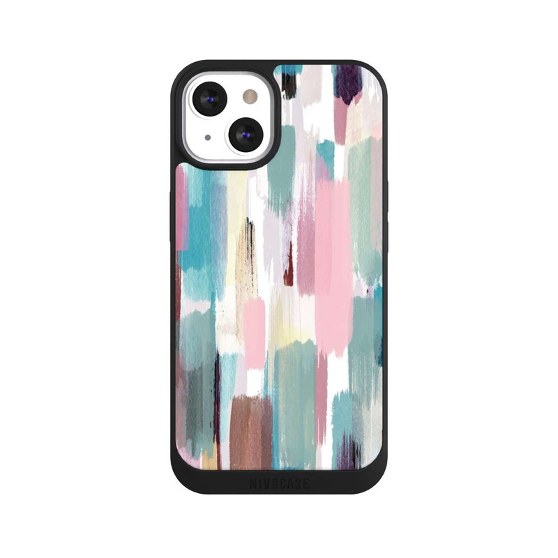 iPhone 13 NIVOpure Coups de pinceau abstraits Nuances pastel