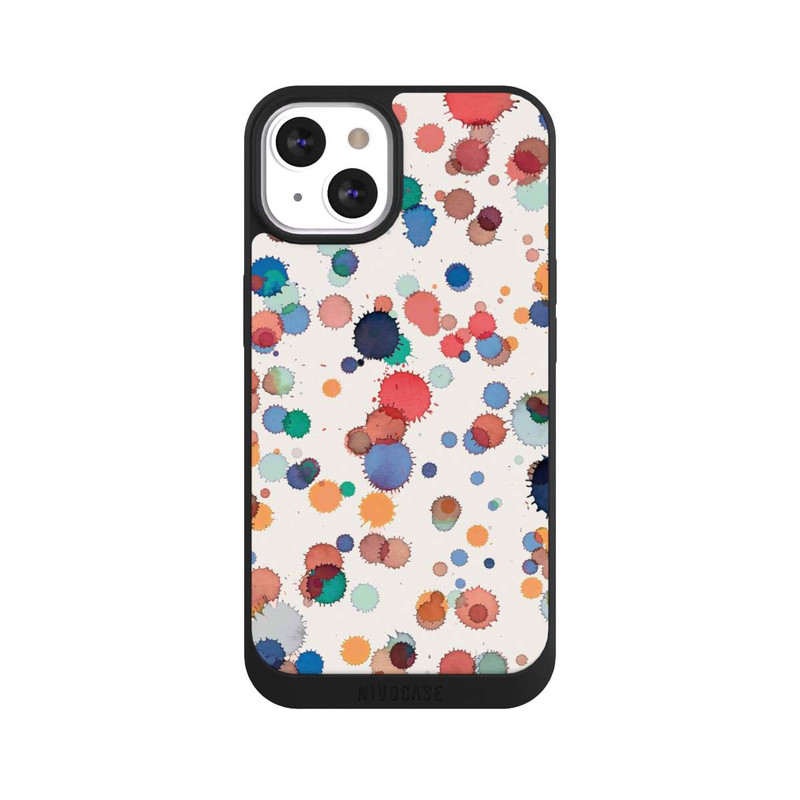 iPhone 13 NIVOpure Tropfen Aquarell Textur Blau Gelb