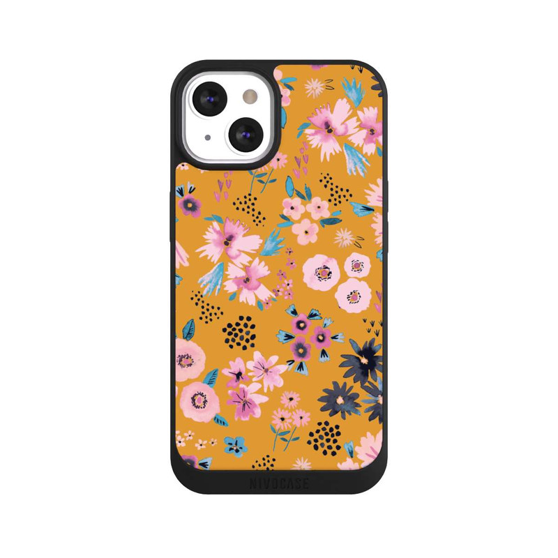 iPhone 13 NIVOpure Petites Fleurs Jaune Moutarde