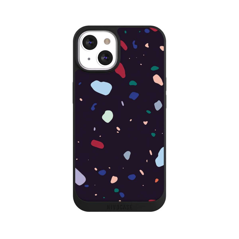 iPhone 13 NIVOpure Moderner dunkel abgerundeter Terrazzo