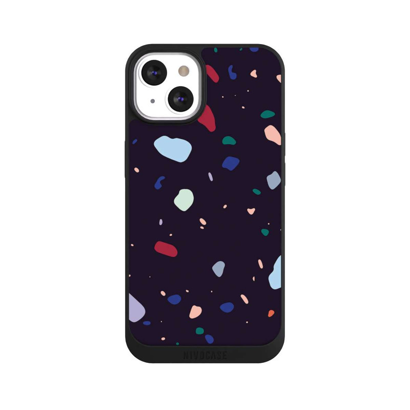 iPhone 13 NIVOpure Modern Dark Rounded Terrazzo