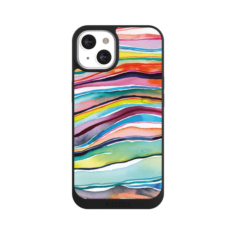 iPhone 13 NIVOpure Couches d'agate aquarelle