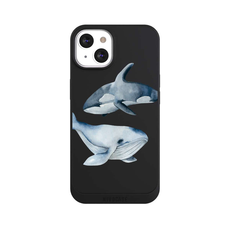 iPhone 13 NIVOpure Baleines transparentes