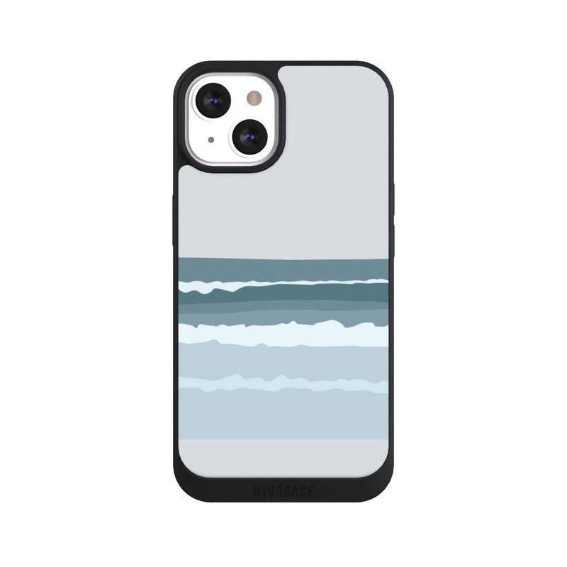iPhone 13 NIVOpure Vagues bleues abstraites