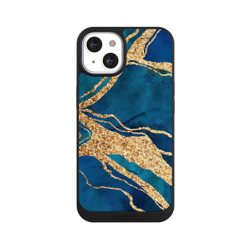 iPhone 13 NIVOpure Pierre précieuse Or Bleu