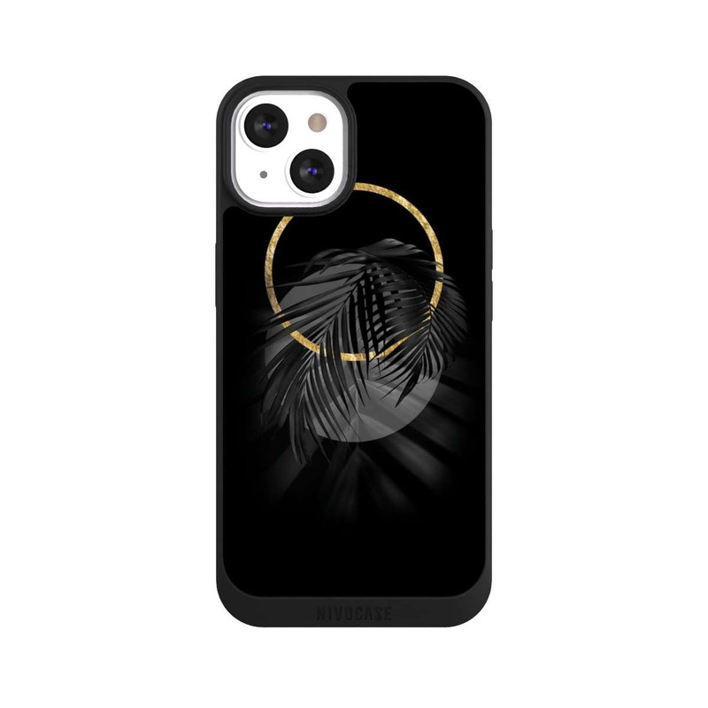 iPhone 13 NIVOpure Feuille tropicale noire