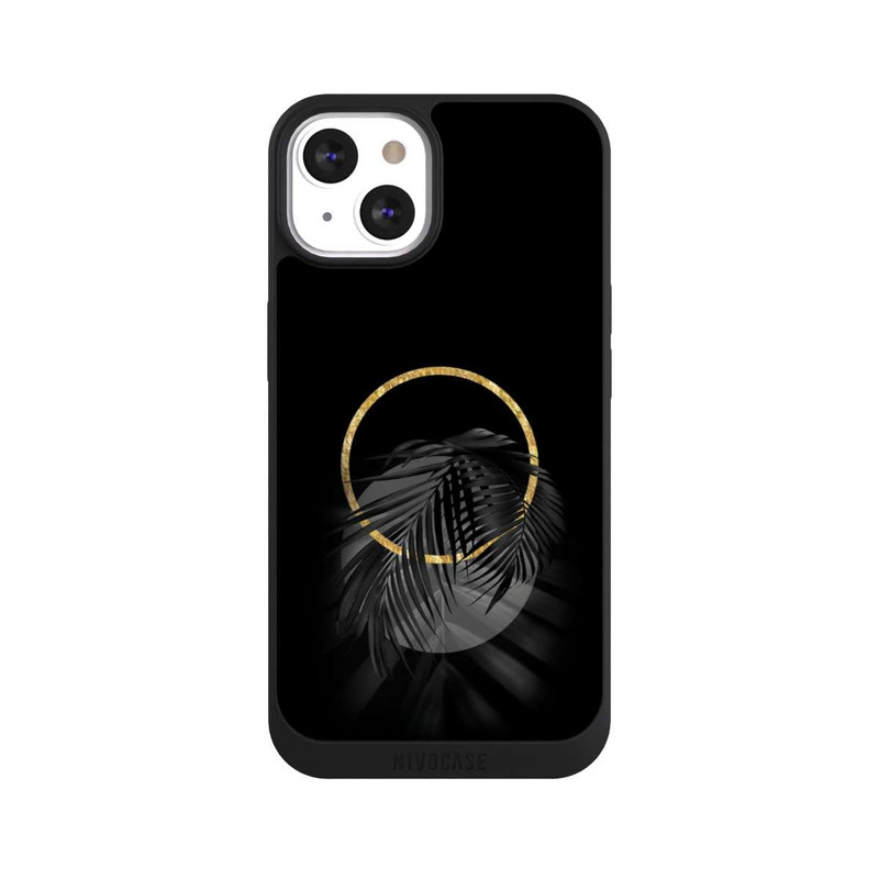 iPhone 13 NIVOpure Feuille tropicale noire