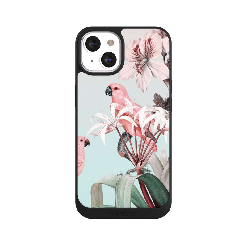 iPhone 13 NIVOpure paradiesische Papageien Pastell