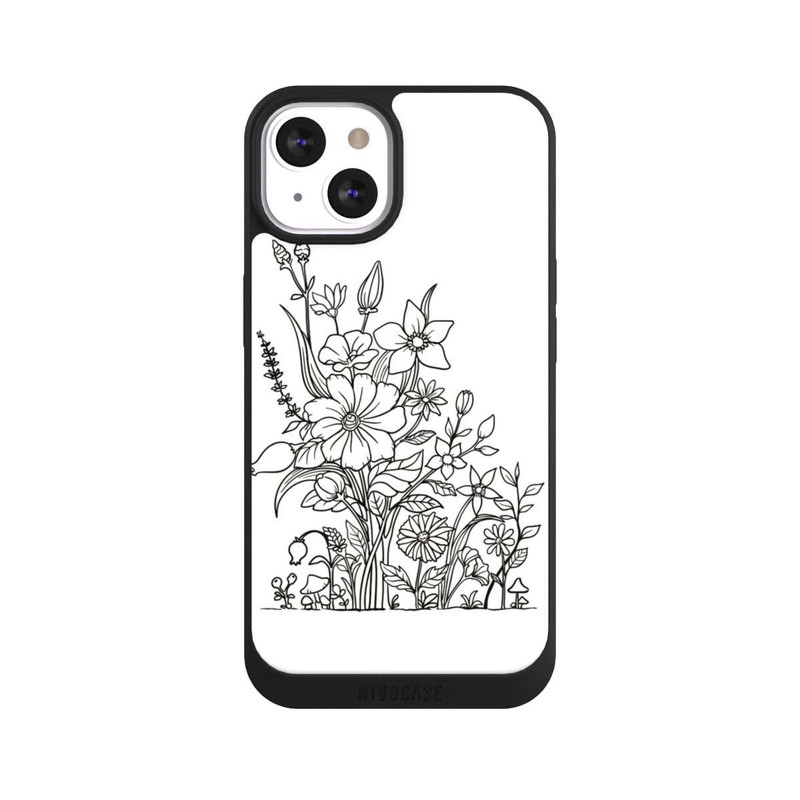 iPhone 13 NIVOpure Blumen Linienkunst