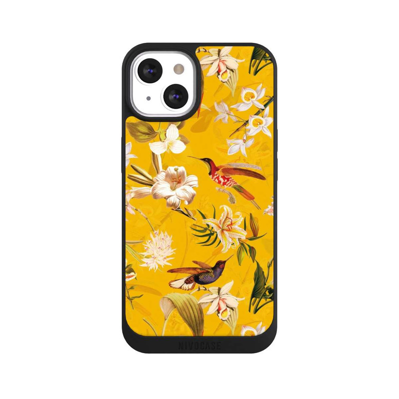 iPhone 13 NIVOpure Kolibrimuster gelb