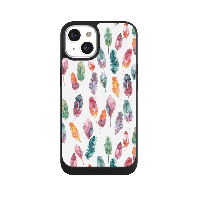 iPhone 13 NIVOpure Aquarellfedern Boho