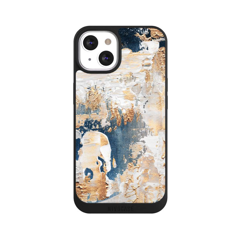 iPhone 13 NIVOpure Abstraction Bleu et Or