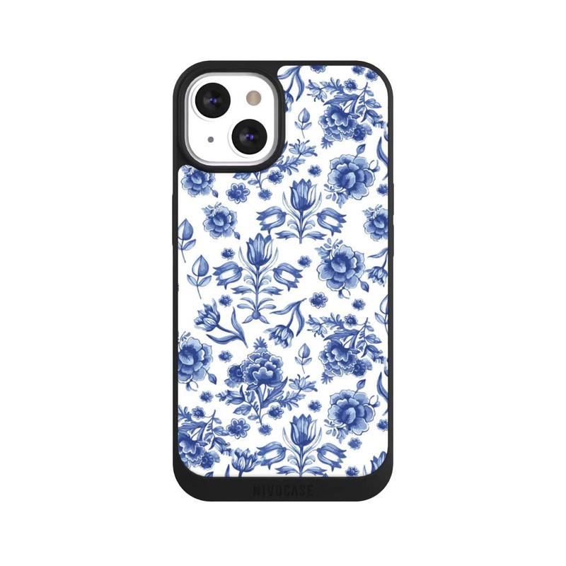 iPhone 13 NIVOpure Blue Flower Pattern - Delft (NL)