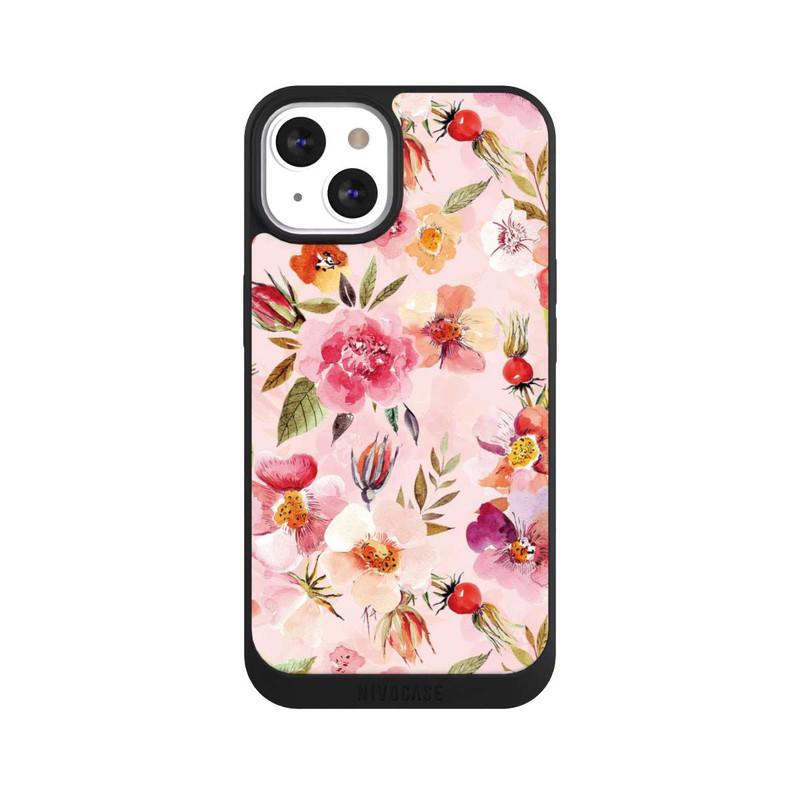 iPhone 13 NIVOpure Hagebuttentapete Rosa Frühling