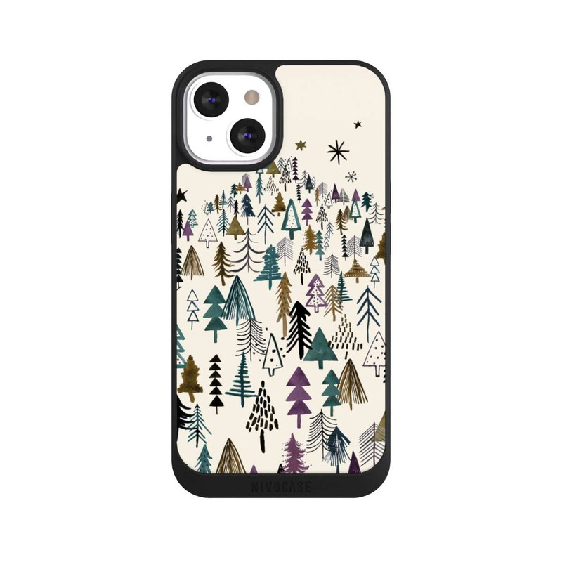 iPhone 13 NIVOpure Bergbäume Wald Lila