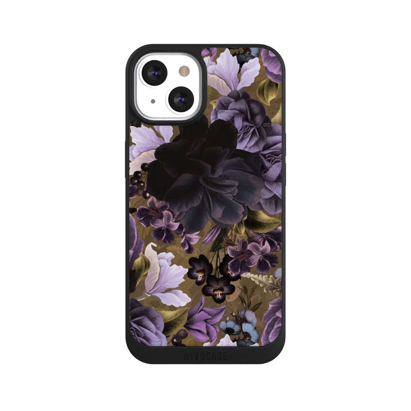 iPhone 13 NIVOpure  Lila und goldene Vintageblumen