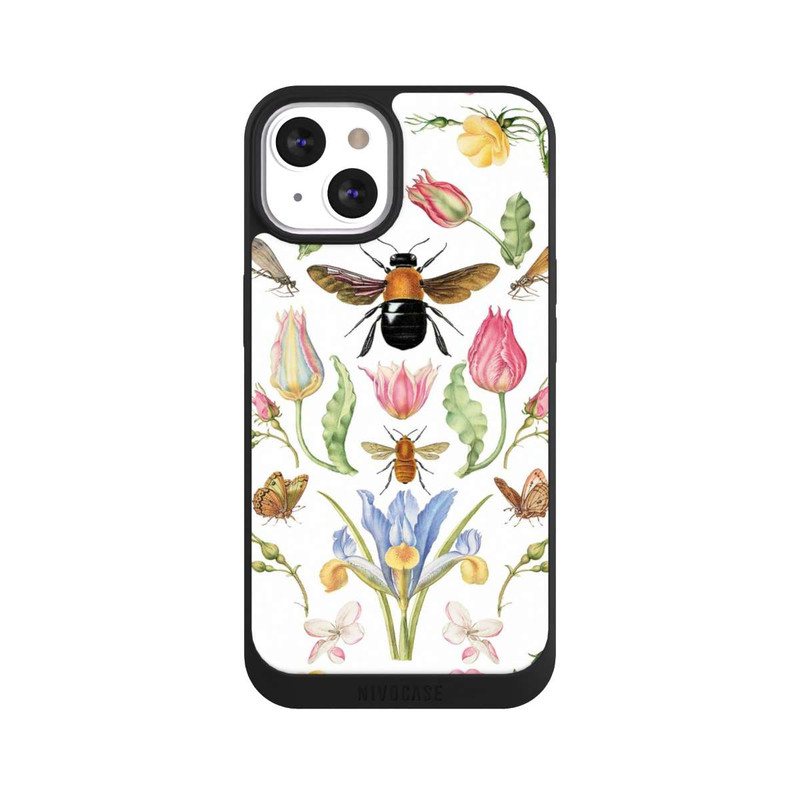 iPhone 13 NIVOpure Wildblumen mit Biene weiß