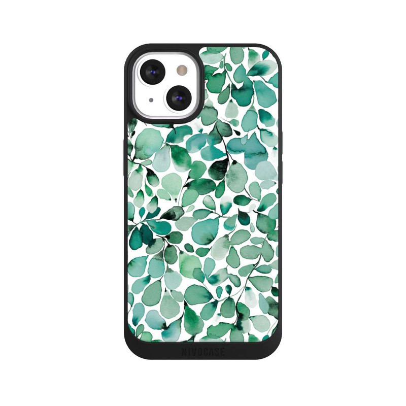 iPhone 13 NIVOpure Feuilles feuillues à motif aquarelle