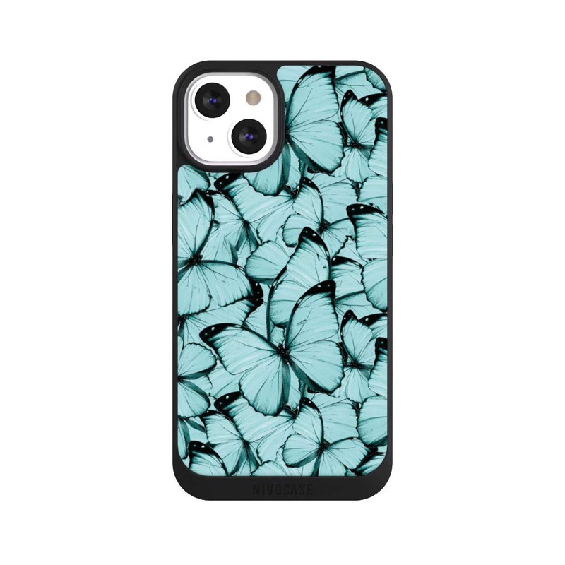 iPhone 13 NIVOpure Papillons sarcelle