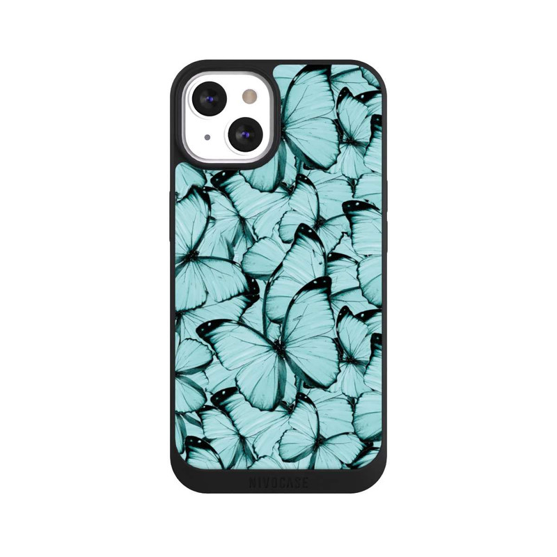 iPhone 13 NIVOpure Teal Schmetterlinge
