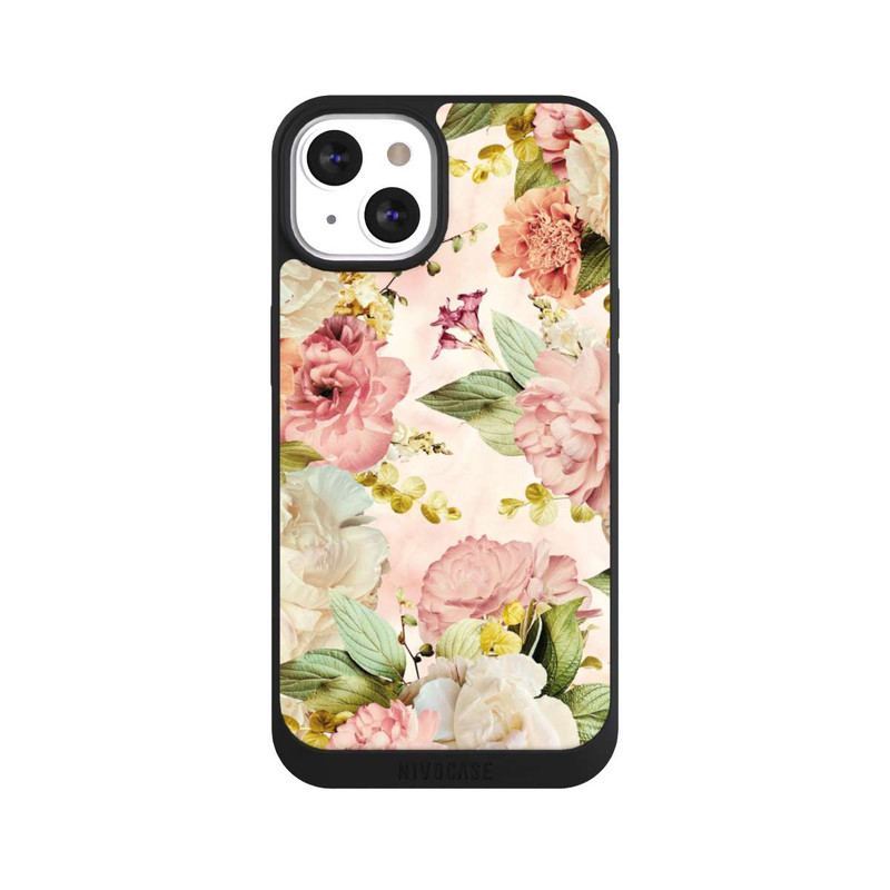 iPhone 13 NIVOpure Flower Frame Peonies beige