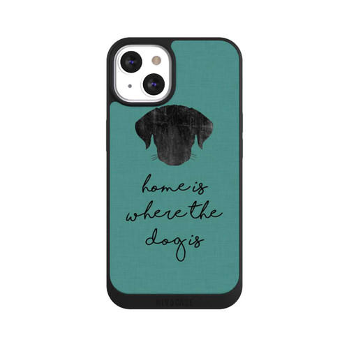Apple iPhone 13 NIVOpure Home Is Where The Dog Is - Black on Turquoise 