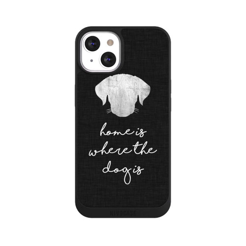 Apple iPhone 13 NIVOpure Home Is Where The Dog Is - White on Black
