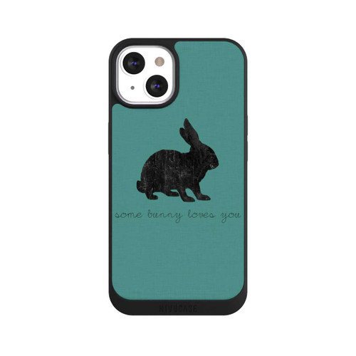 Apple iPhone 13 NIVOpure Some Bunny Loves You - Black on Turquoise