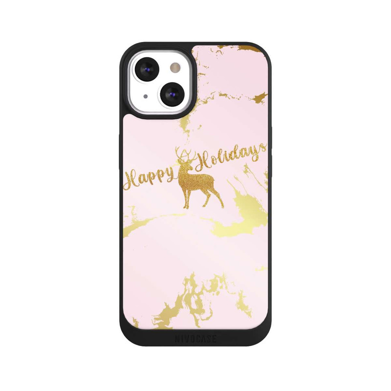 iPhone 13 NIVOpure Happy Holidays Reindeer Gold