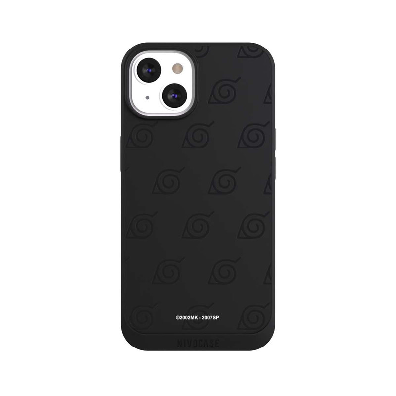 iPhone 13 NIVOpure Konoha Pattern Noir sur Fond Transparent