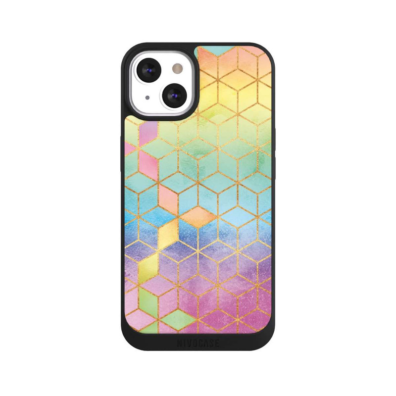 iPhone 13 NIVOpure Cubes Arcs-en-ciel