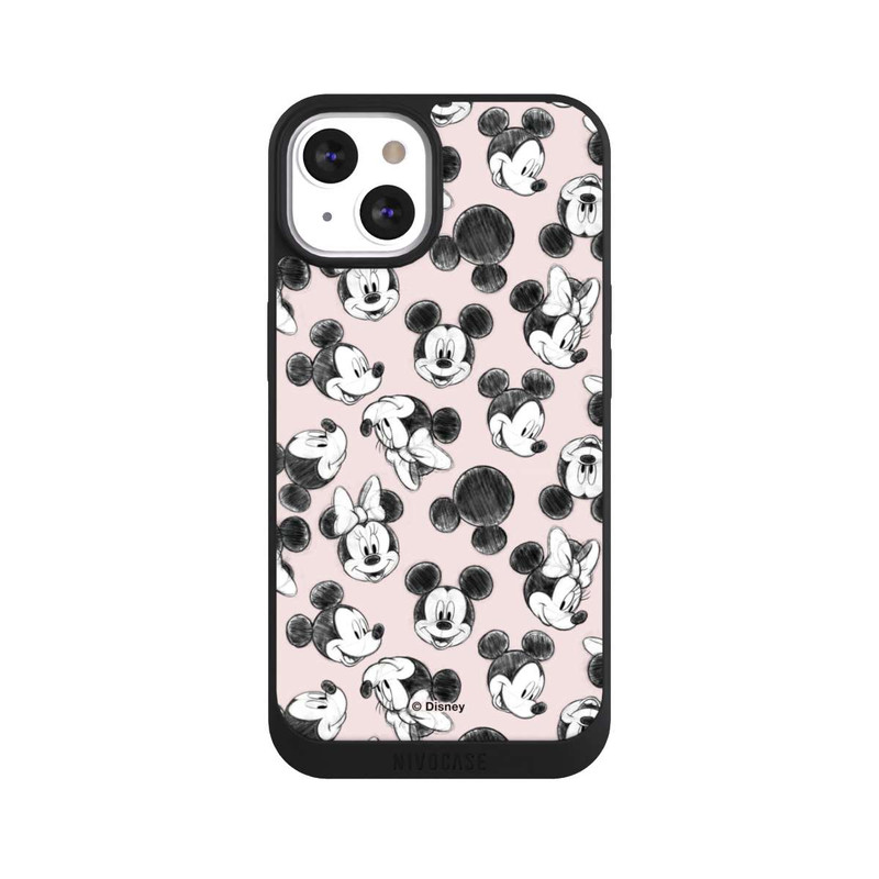 iPhone 13 NIVOpure Minnie & Mickey Many Faces Pink