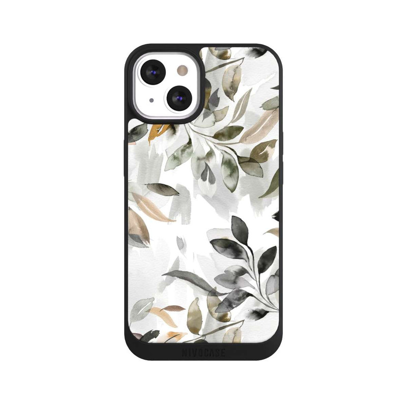 iPhone 13 NIVOpure Feuilles neutres à l’aquarelle