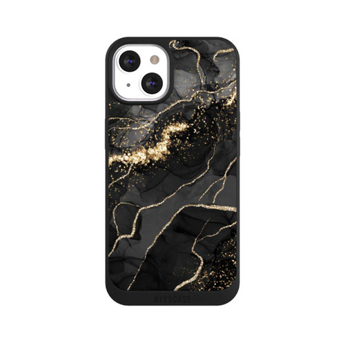 Apple iPhone 13 NIVOpure Look Spirales de Marbre Sombre &amp; Or