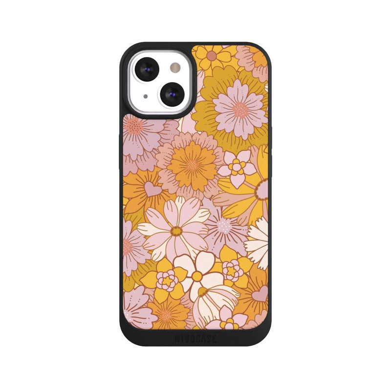 iPhone 13 NIVOpure Fleurs Rétro Jaunes